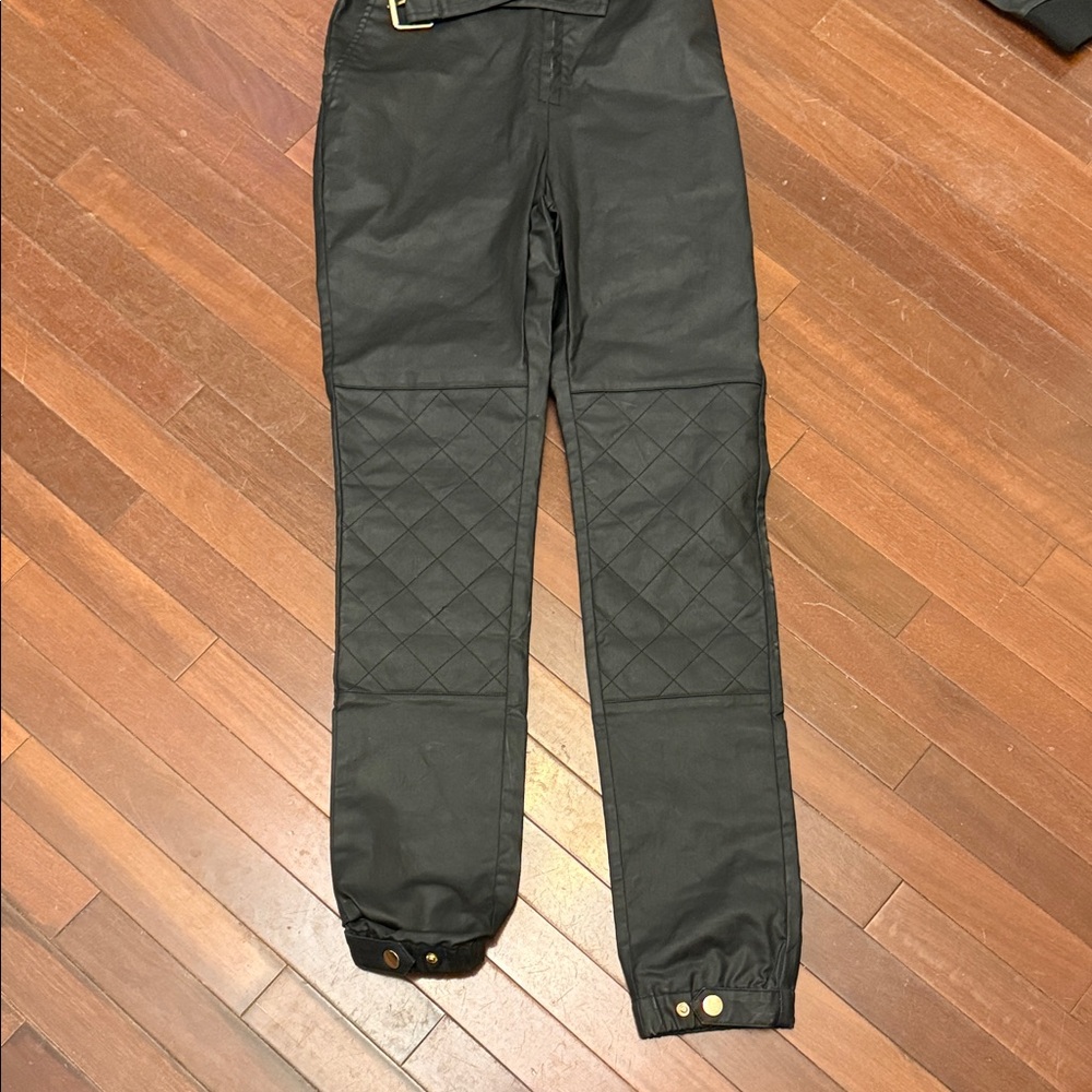 Men’s Black Quilted Knee Jumpsuit with Belt - Picture 10 of 16
